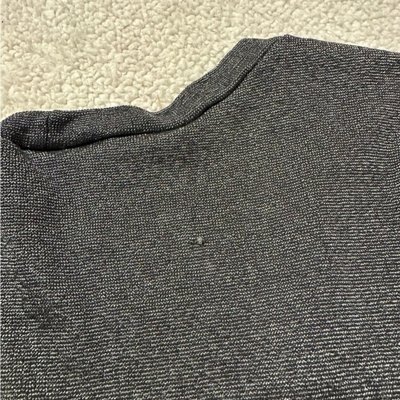 Michael Stars Gunmetal Metallic Silver Gray Shine Top 3/4 Sleeve Shirt Y2K - Picture 10 of 11